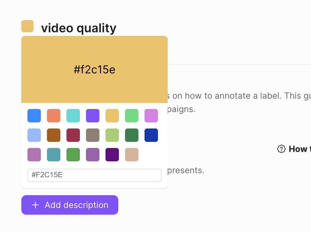 How to define, create and manage annotation labels